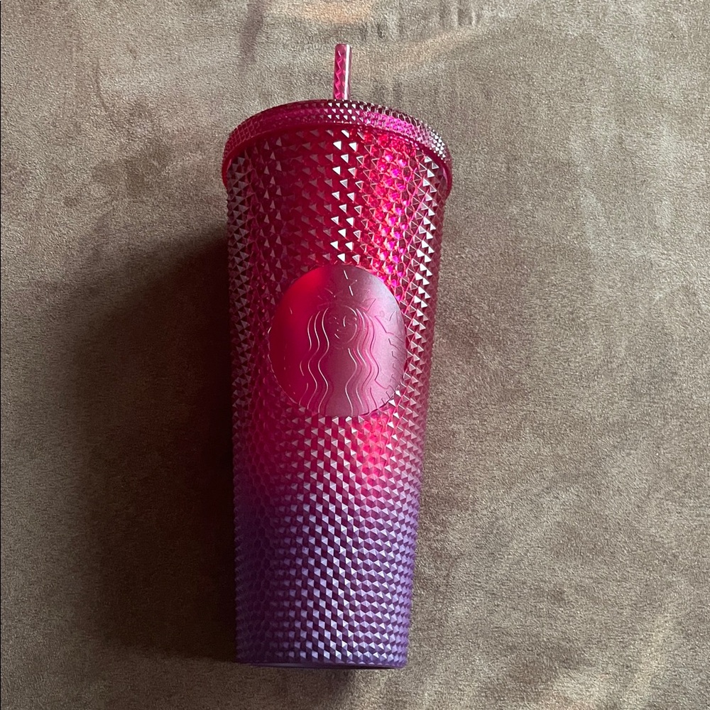 Starbucks Gradient Pink and Purple Textured Tumbler